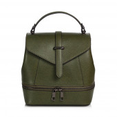 Rucsac dama din piele naturala DiAmanti Enna Verde Scuro